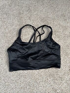 lululemon athletica energy long line sports bra silk material